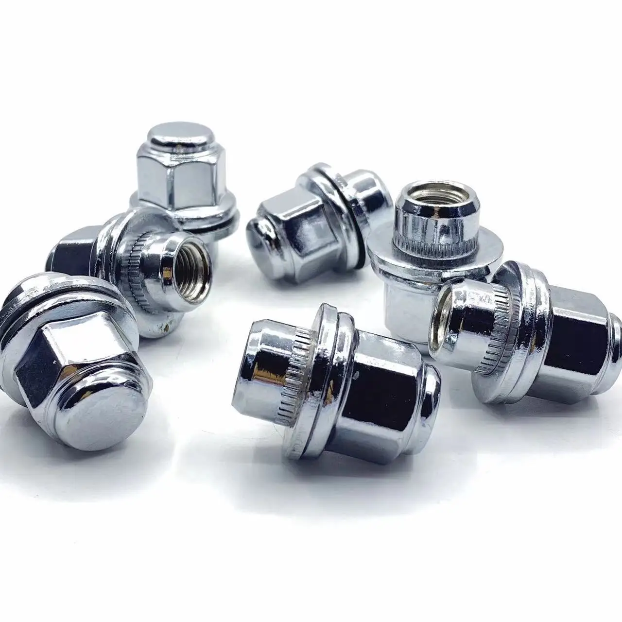 Alloy Wheel Nuts For Jaguar Xf Xf-R Xe (M12x1.5) Chrome Lug Bolt Stud Set Wheels Tires & Parts 4PCS