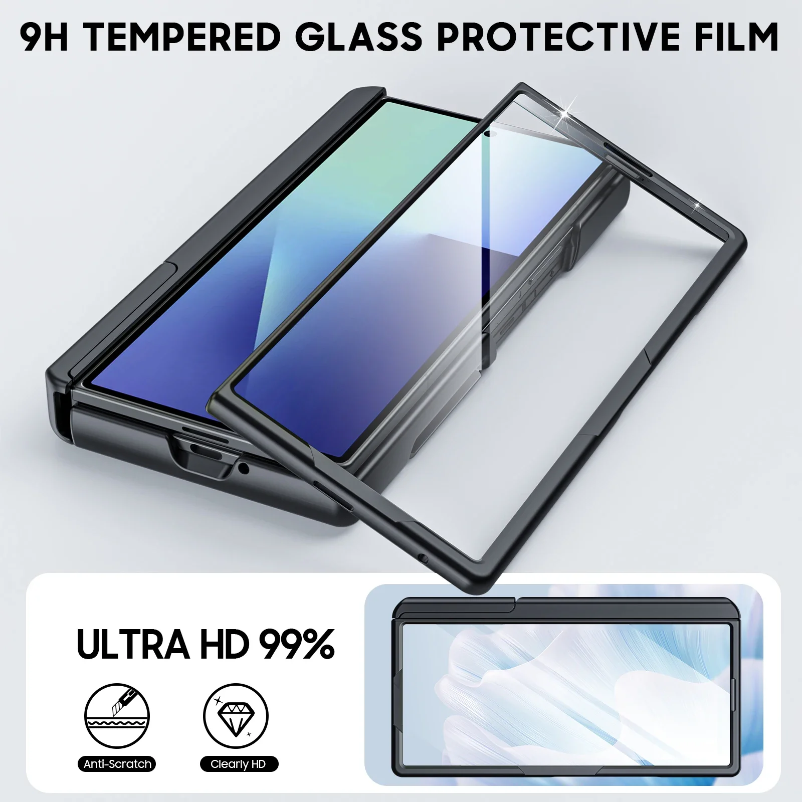 Ultimate Wallet Case with RFID Protection, Hidden Stand, Camera Guard, Shockproof Silicone - Black