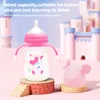 180ml Bear Moon feeding bottle with handle, gravity ball straw, 0-36 months baby feeding bottle, food grade PP , BPA free 2