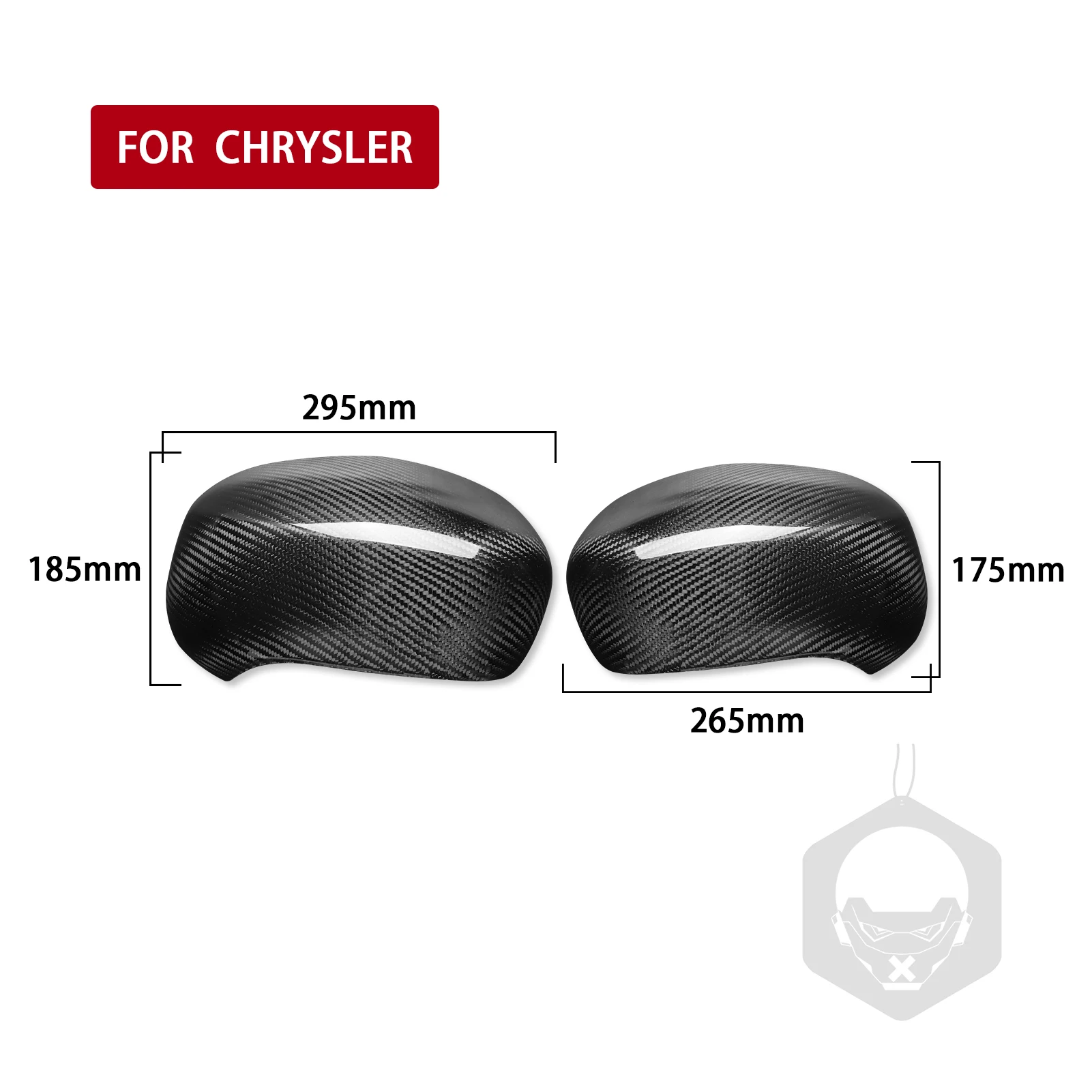 For Chrysler 300c 2003-2011 Rear View Mirror Housing Real Carbon Fiber Trim Cover Car Exterior Refit Accessories LHD