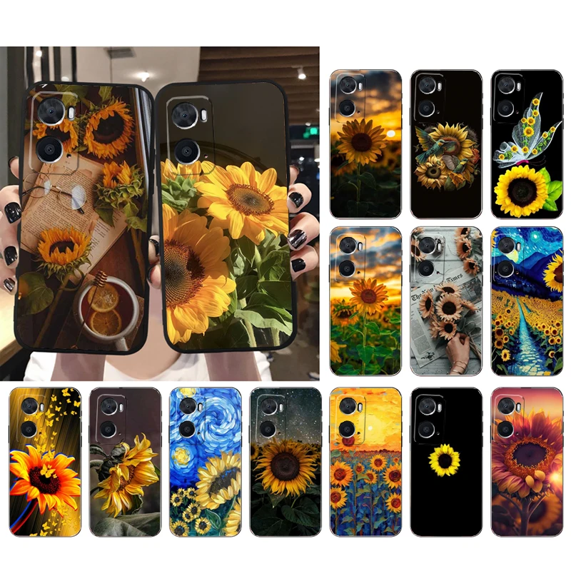 

Sunflower Butterfly Phone Case For OPPO Reno8 Pro Plus Reno8 T Reno6 7 8 5 Lite Reno7 8 6 4 Pro Reno5 Z Reno9 Pro
