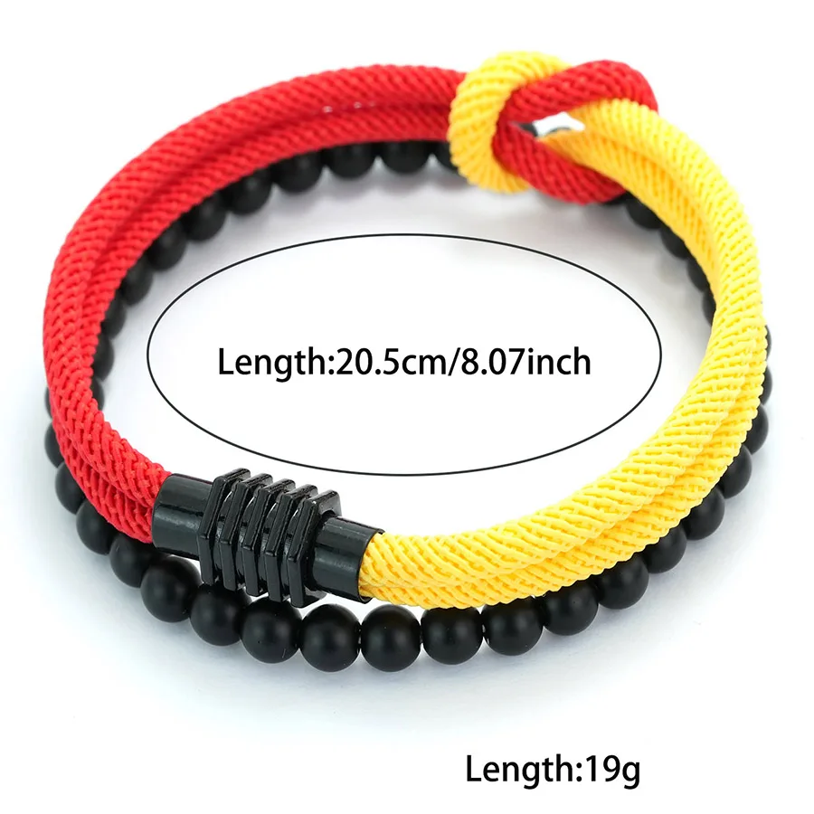 Red Thread Chinese Knot Bracelet Set For Men