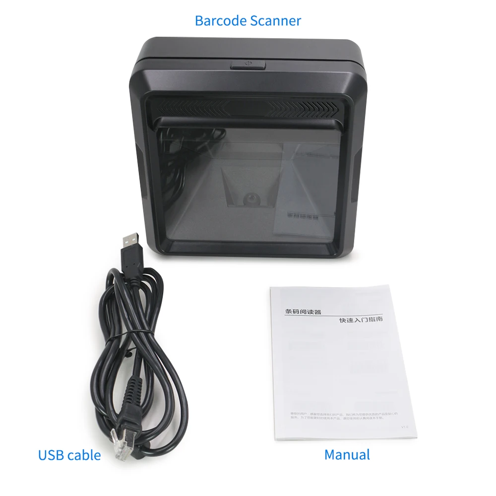 Barcode Scanner Gigante Omnidirectional Scanner Apresentação Desktop 2d qr 1d Retail Superme Usb Gigante Mp8000best - Imagem 3