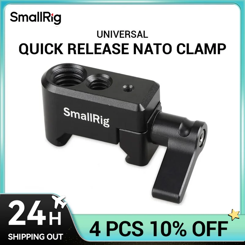 

Быстросъемный зажим SmallRig, стандартный зажим НАТО с 1/4 "-20 и 3/8"-16 монтажными отверстиями для самостоятельной установки Magic Arm Rig-1/4