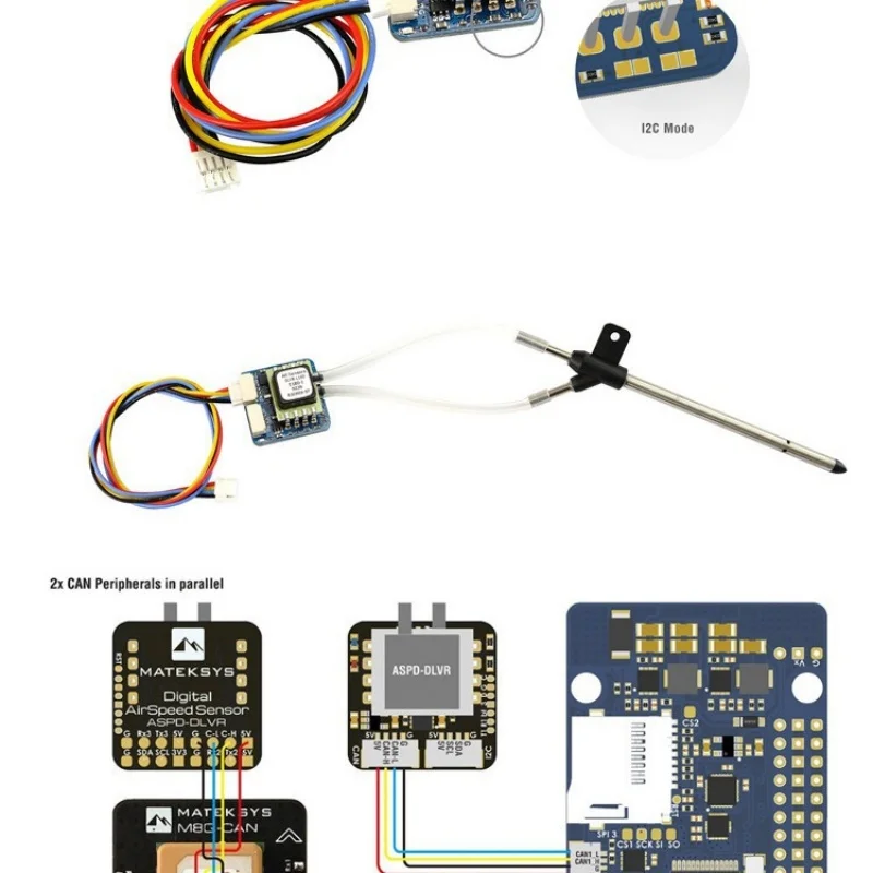 รูปสินค้า เซ็นเซอร์วัดความเร็วลมสำหรับโดรน FPV RC ความแม่นยำสูง