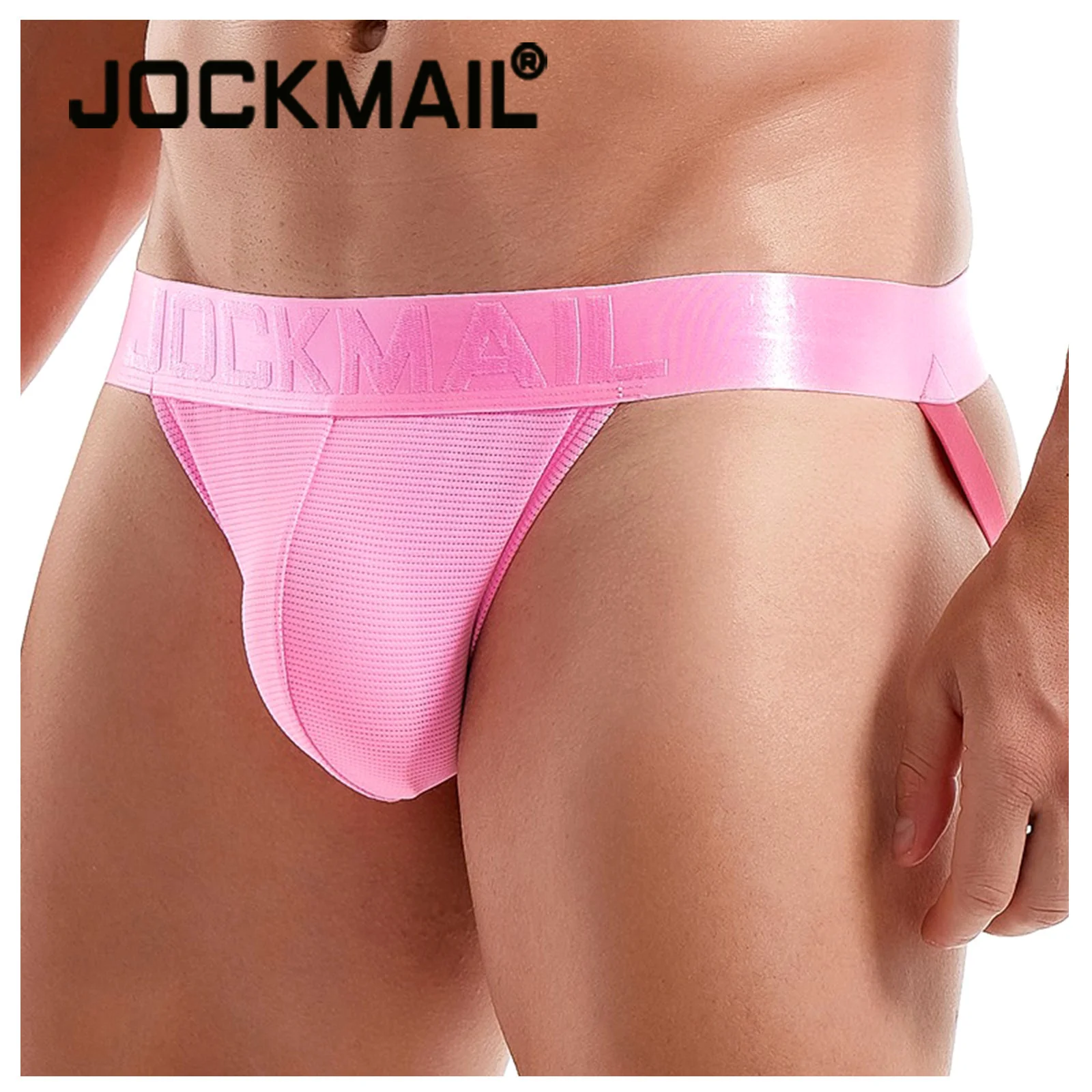 

JOCKMAIL Brand Men Underwear Boxer shorts Backless Buttocks Cotton Sexy open back Gay Man Underpant JockStrap cuecas