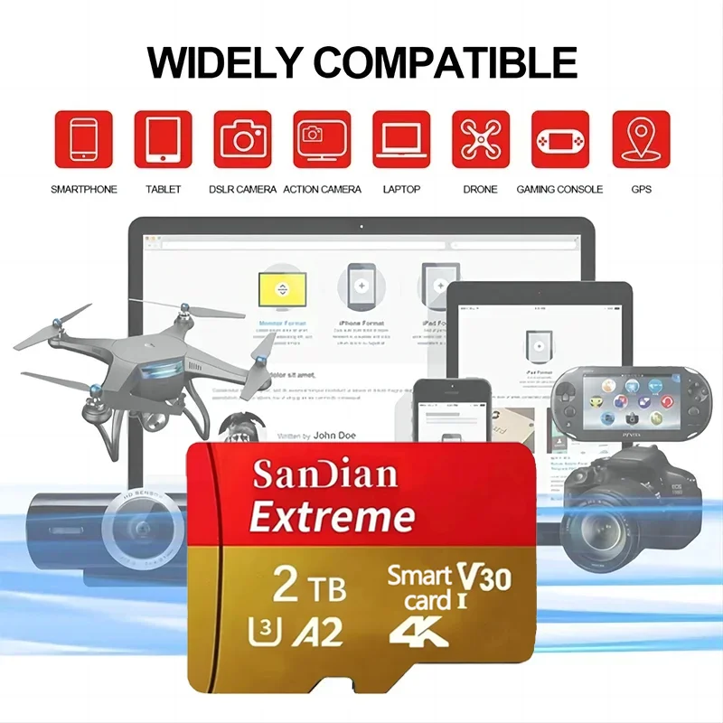 SD Card 1TB 2TB 256GB 512GB High Speed Memory Card Micro TF Cards Large Capacity Class10 Flash for PC/Phone/Camera