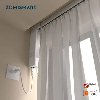 Zemismart Zigbee 3.0 Smart Curtain Track Work with Tuya Zigbee Hub SmartThings Alexa Google Home Assistant Electric Curtains
