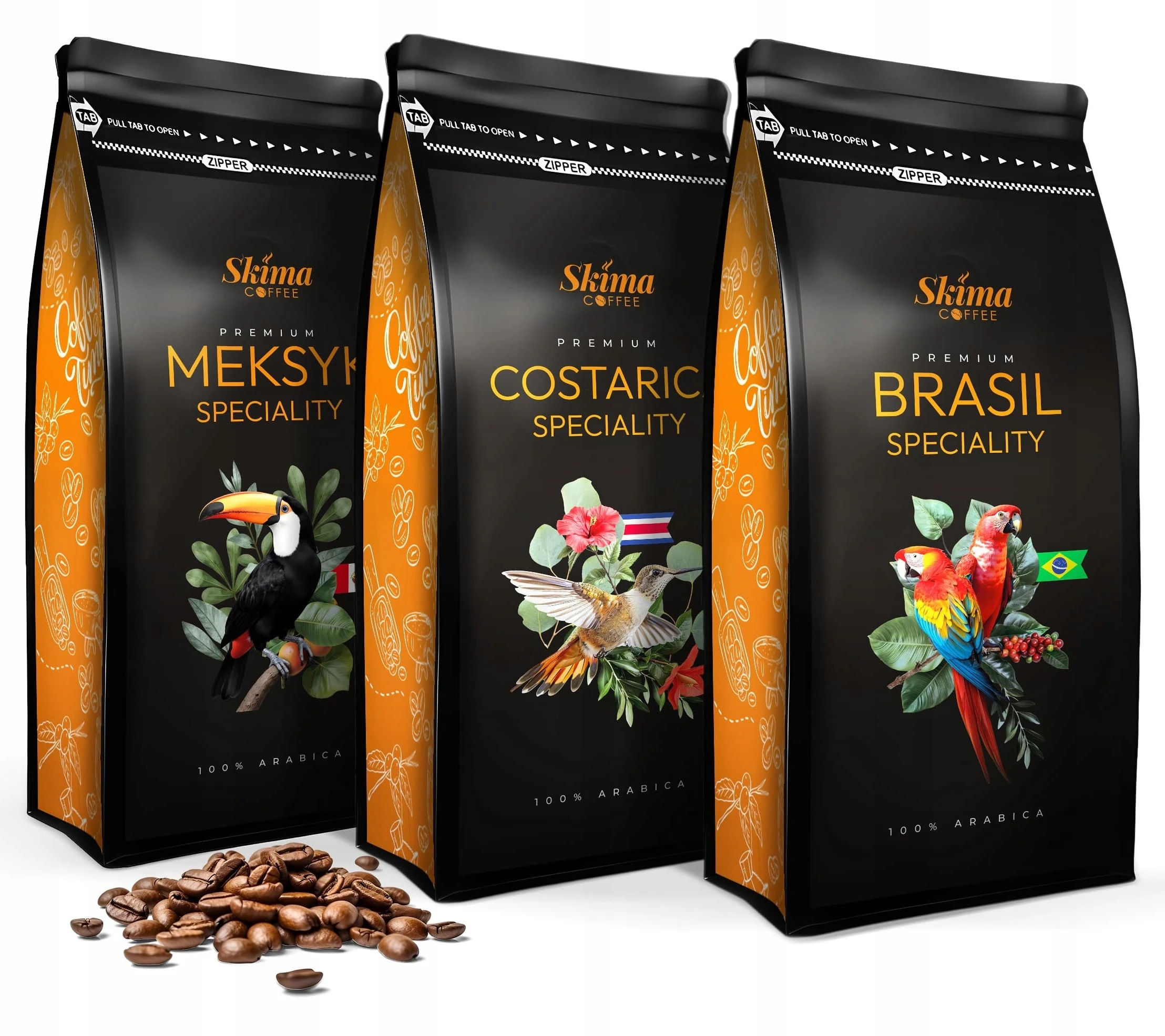 Kawa 3x1kg BRAZIL/COSTA/MEXICO SPECIALITY ARABICA z Polski za $40.39 / ~146zł