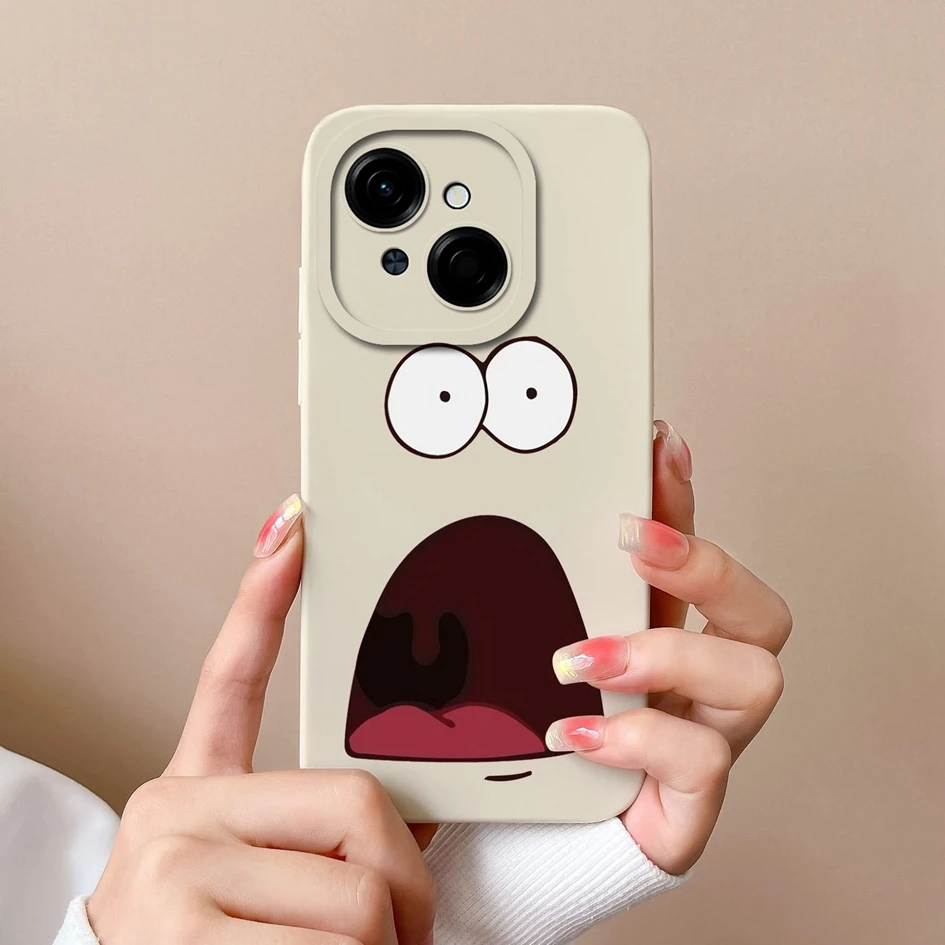 Fashion Sweet Girl Liquid Silicone Shockproof Phone Case, 6.67 inches