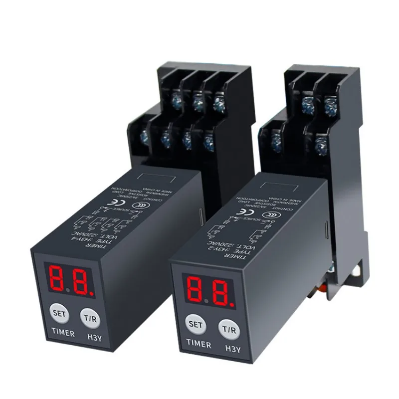 Digital Display Time Relay Small Cycle DC12VDC24V AC220V It Can Replace H3Y 2/4, ST6P 2/4, REXL2