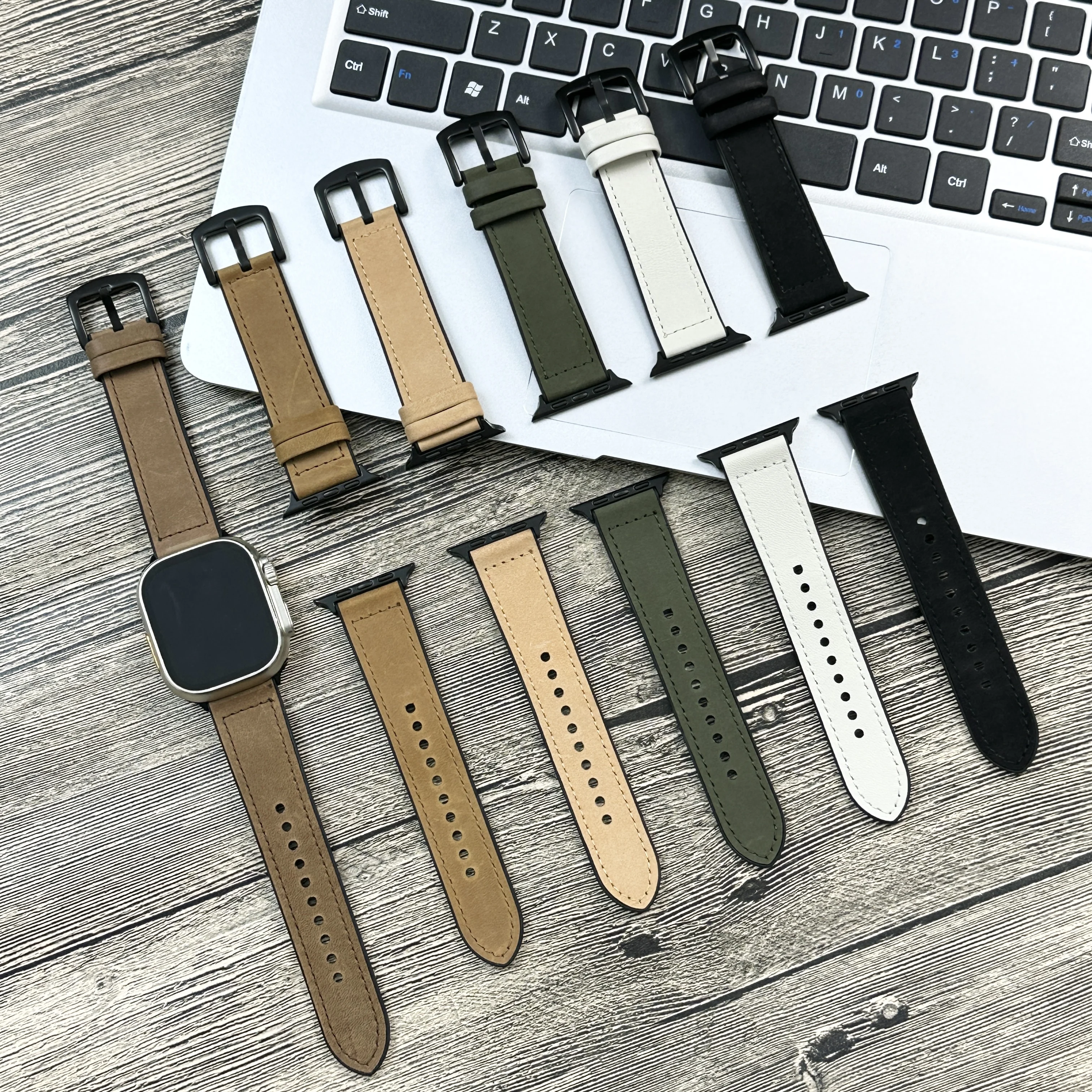 

leather strap for Apple Watch ultra band 49mm series ultra 9 8 7 41/45mm correa 38/42mm Wrist bracelet iWatch SE 6 5 3 40mm/44mm