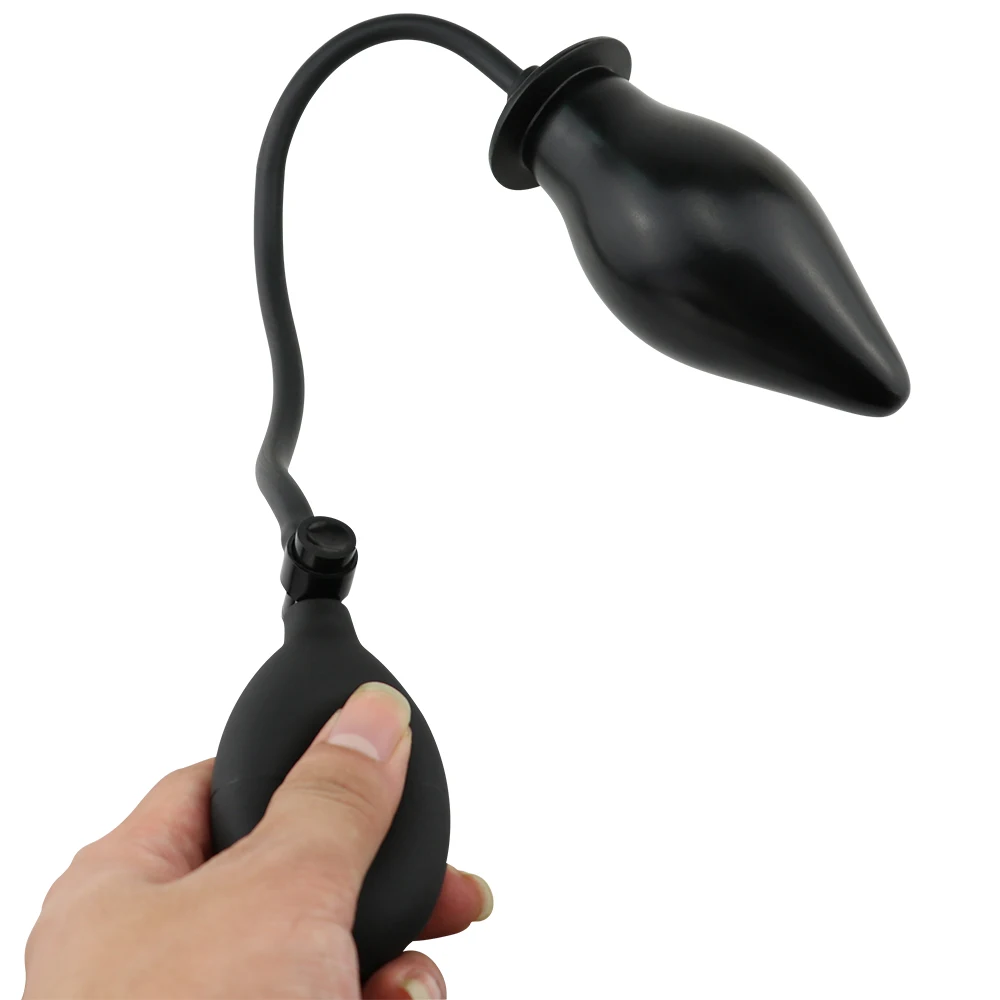Anal Plug Dilator PVC Press-type Unisex Inflatable Butt Plug Anal Masturbator SM Adult Sexy Sex Toys 18+