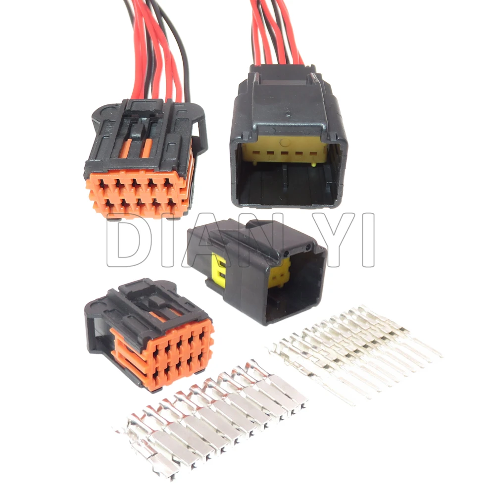 

1 Set 10 Way Starter Auto Unsealed Connector Car Male Female Wiring Harness Socket 98823-1011 98816-1011 For Chevrolet Peugeot