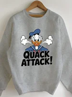 2025 Disney Women's Cotton T-shirt Sporty Casual Style With Mickey Mouse Print Plus Size Streetwear Trendy Hip-Hop Style