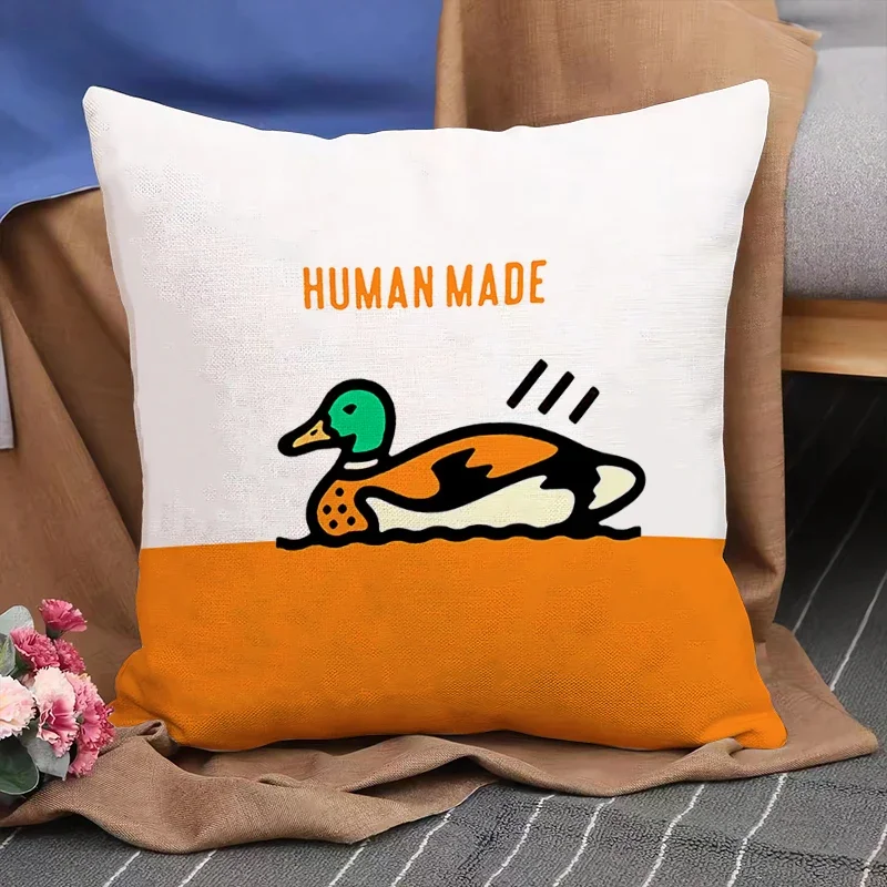 

Double-sided Printed Pillowcase Human Made Series 40x40 Home Decoration Short Plush Pillowcase Bedroom Car Sofa Cushion Cover