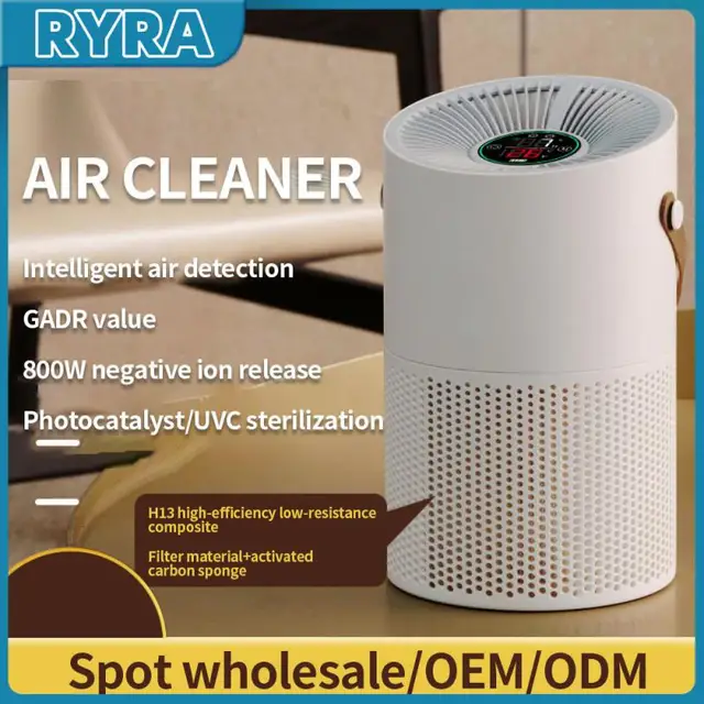 Szűrő Friss Air Purifie Mini Védhető Légtisztító Az Otthoni Irodai Fürdőszoba Wc -Hez Usb Töltés Hatékony Tisztítás Kicsi