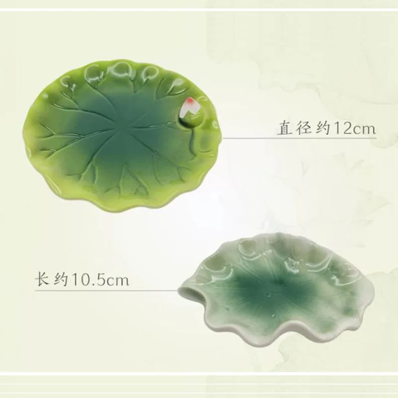 중국 도자기 붓 세척기, 검은 나비가 있는 선(禪) 연잎 잉크 접시, 전통 서예 문구 사무실 장식 선물