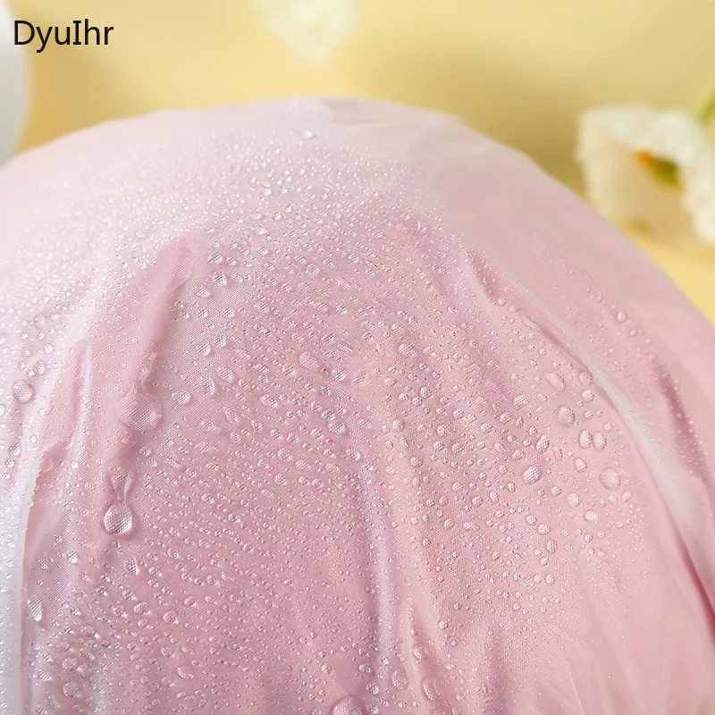 Waterproof Shower Cap Adult Double Thicken Shower Cap Makeup Bathing Headgear Kitchen Dustproof and Oil-proof Hair Cap
