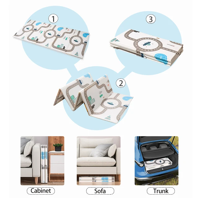 Bekobaby 200*180cm Baby Play Mat Folding XPE Kid Crawling Pad Child Toddler Thermal Rug Game Pad Educational Gift Play Mattress 5