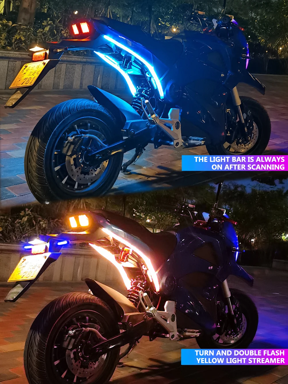 LED decorativo para motocicleta, accesorios moto, impermeable, Honda Cbf 1000, Mongolia Street Glide 225 - AliExpress