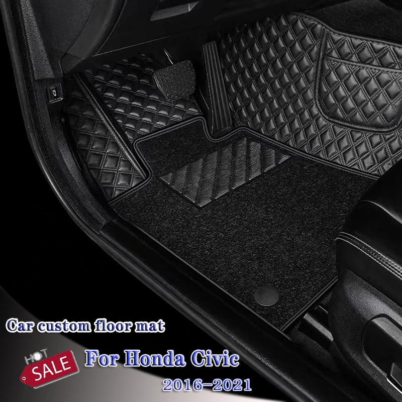 

Car Floor Mats For Honda Civic 2021 2020 2019 2018 2017 2016 Auto Carpets Accessories Interior Styling Custom Pads Waterproof