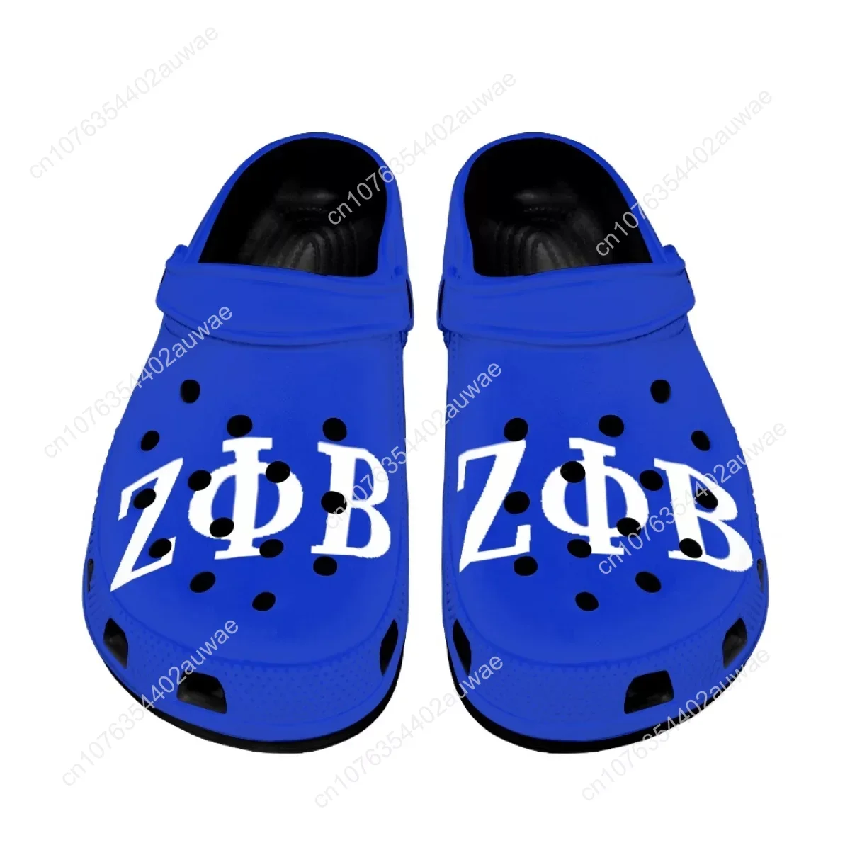 Zeta Phi Beta Printed Ladies Sandals Sorority Gifts Breathable Lightweight Home Slippers Fashionable Beach Adult Hole Slides New