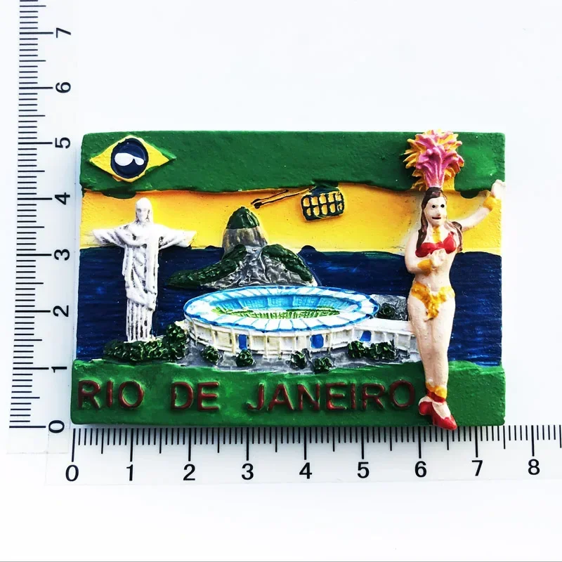 Brazil Rio De Janeiro 3D Fridge Magnet - Souvenir Bottle Opener, Resin & Metal, 11x6 Cm - View #5