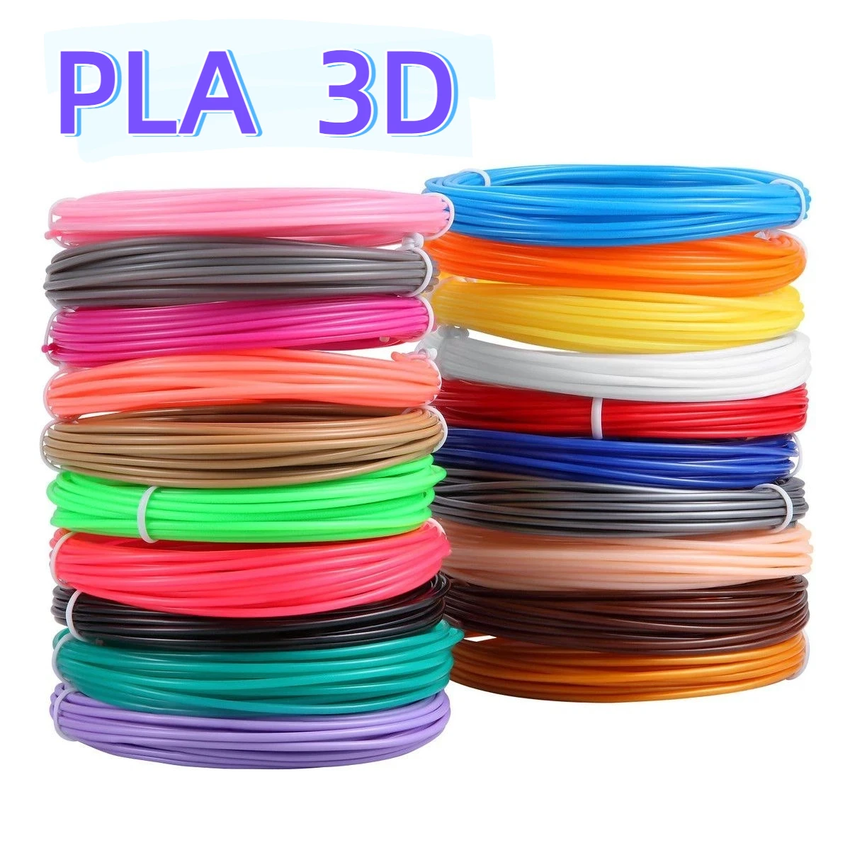 1.75mm PLA 필라멘트 200M/롤 무독성 저취 3D 프린팅 펜 리필, 어린이 DIY 수제 프로젝트를 위한 10/20/30가지 색상 선택 가능