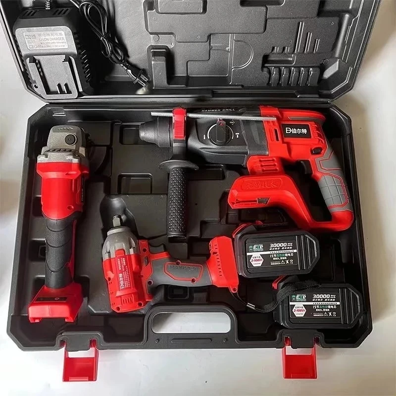 

New low price 15 battery brushless electric hammer hammer drill electric pick electric drill lithium electric angle grinder