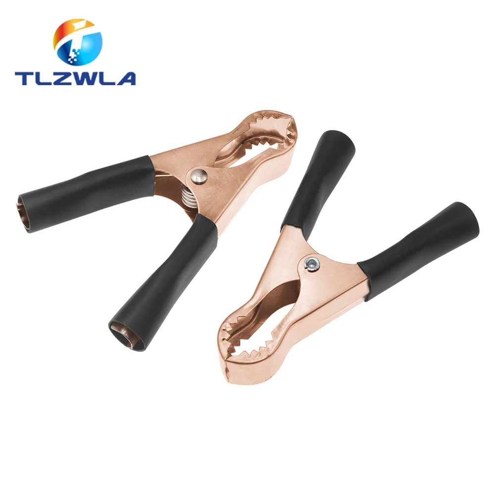 50A Red + Black 80mm Crocodile Car Caravan Van Battery Test Lead Clips 2Pcs Alligator Clips