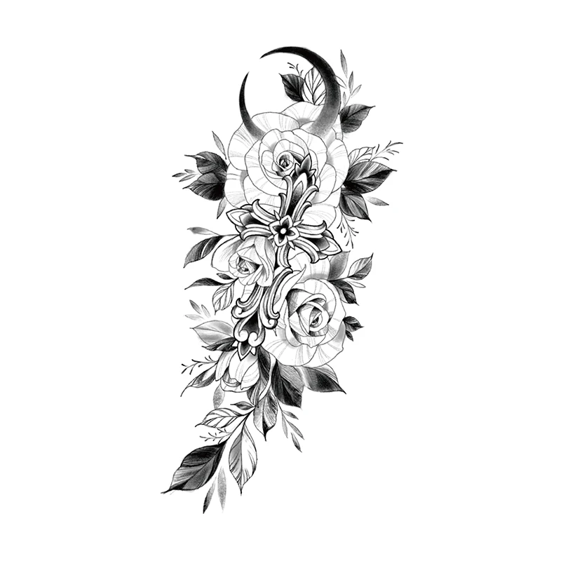 Top 83+ cross and flower tattoo designs super hot in.eteachers