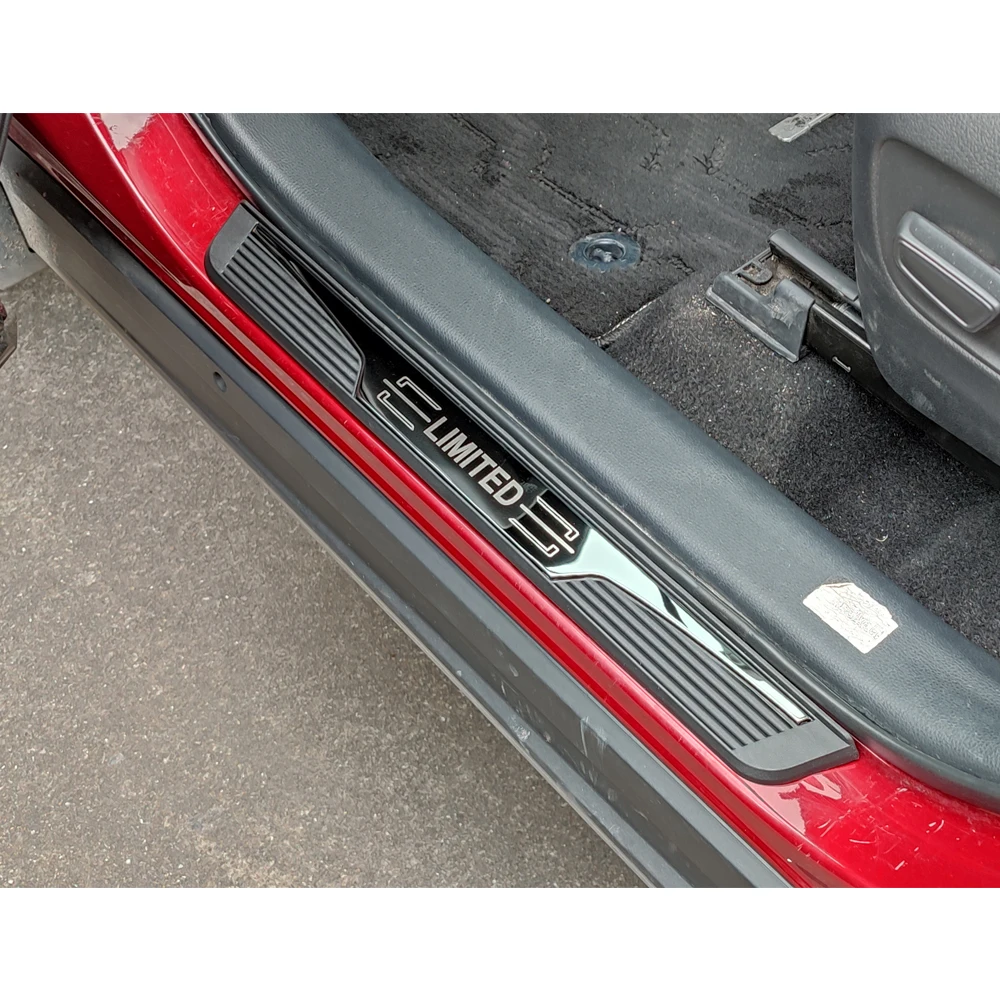 For Toyota Chr Venza Harrier Rav4 Corolla Cross Car Accessories Door Sill Pedal Protector Scuff