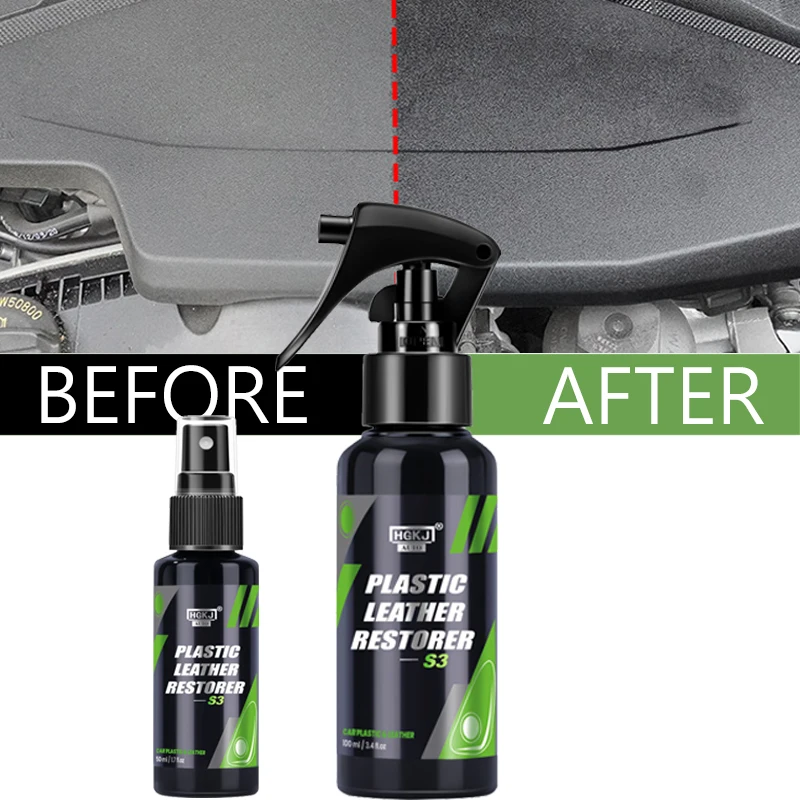 

Interior Detailer Hgkj S3 Plastic Leather Restorer Quick Coat For Car Interior Refurbish Leather Renovator Conditioner