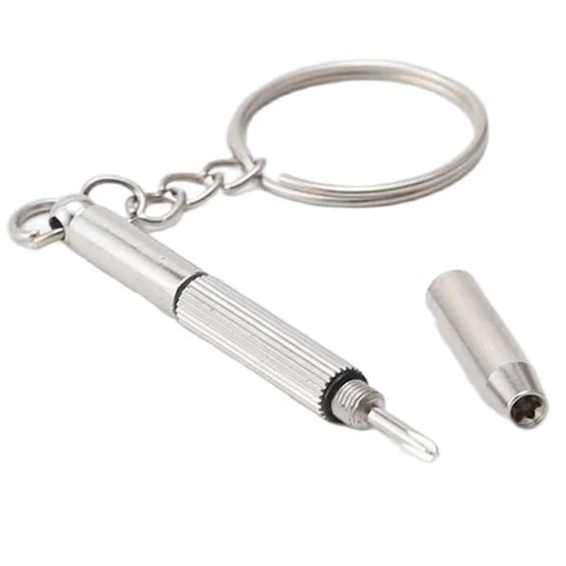 

Отвертка для очков, портативный брелок из нержавеющей стали, отвертка для очков, солнцезащитных очков, аксессуары 3 в 1, набор инструментов для ремонта