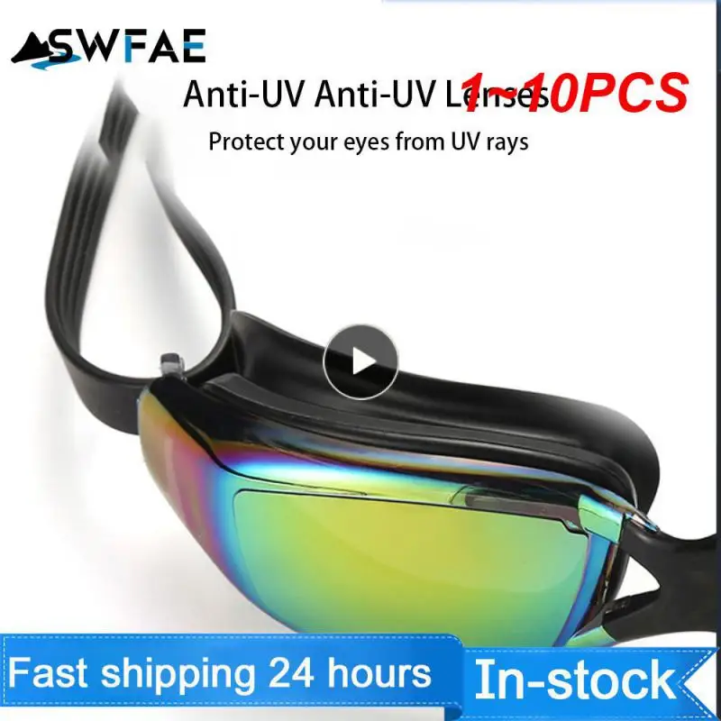

1~10PCS Waterproof UV Anti Fog Swimming Goggles Swim Glasses Professional Swiming Pool Diving Water Eyewear Adult Electroplating