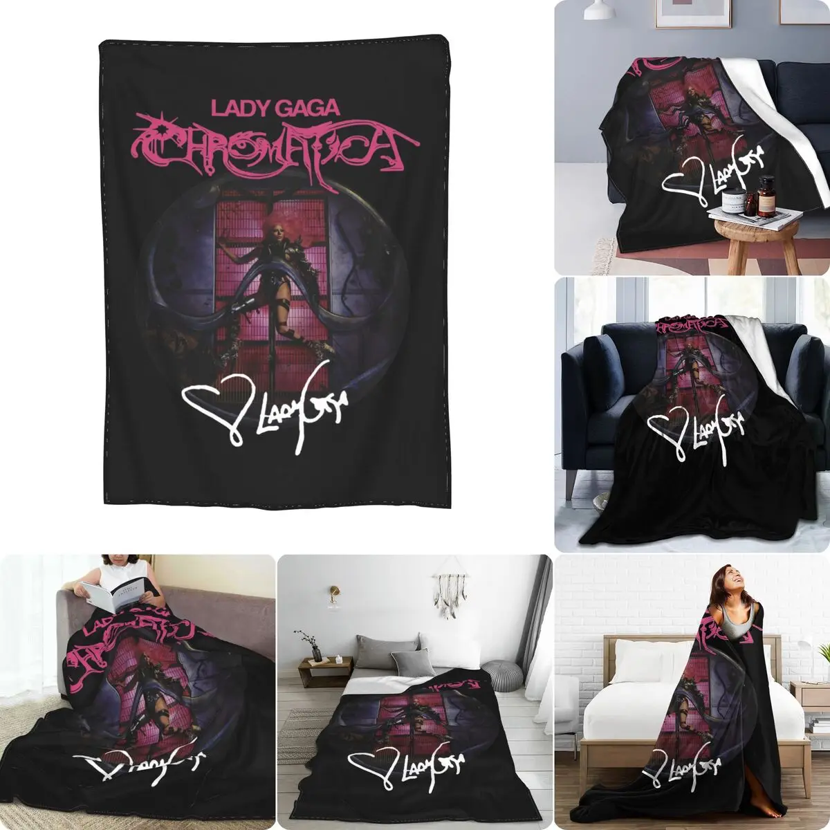 Lady Gaga Chromatica Album Dummy Love Ultra-Soft Micro Fleece Coperta Soffice Addensare Sul Divano Per Divano Camera Da Letto