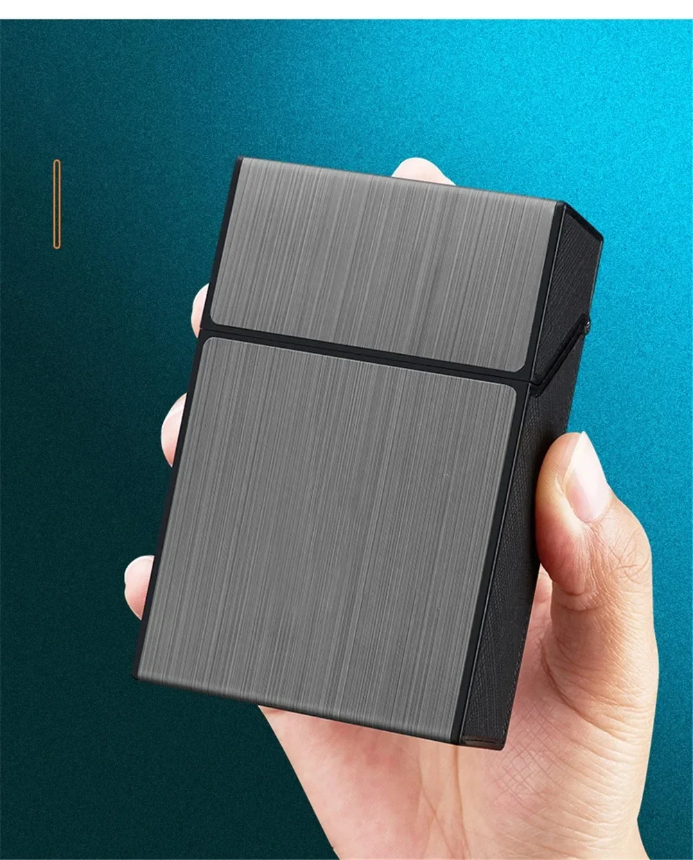 Cigarette Case Portable Metal 20pcs Capacity Tobacco Holder Cigarettes Pack Cover Storage Box Men Gadget