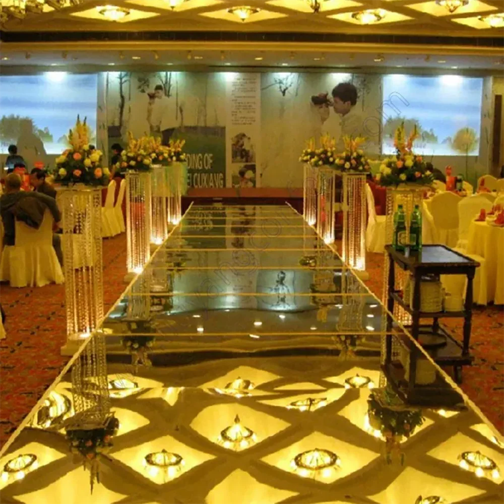 

Wedding Portable Glossy Silver Carpet Gold Backdrop Dance Floor Covering for Decoration