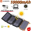 Xiaomi 10000mAh Solar Power Bank Portable Folding Solar Panels Outdoor Camping Waterproof USB Fast Charging Powerbank For iPhone 1