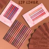 DUNUF 6Pcs Waterproof Matte Soft Lip liner Pencil Set Red Nude Purple Contour Lipstick Long-lasting Moisturizing Lips Makeup 6