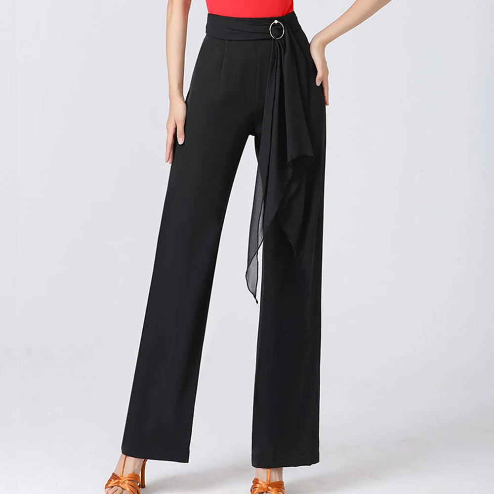 

New In Sexy Ruffle Pants Women's Casual Pants High Street Wide Leg Pants Overalls Party Trousers Female Clothing 2024 Summer