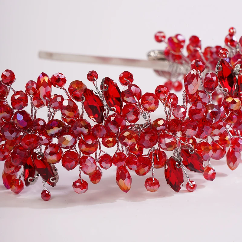 S28afb9b748f3472184ae16d00f6b2f9cw 5 Colors Handmade Wedding Bride Luxury Red Blue Rhinestones Tiaras and Crowns Bridal Headband Costume Hair Accessories for Women Mallzona