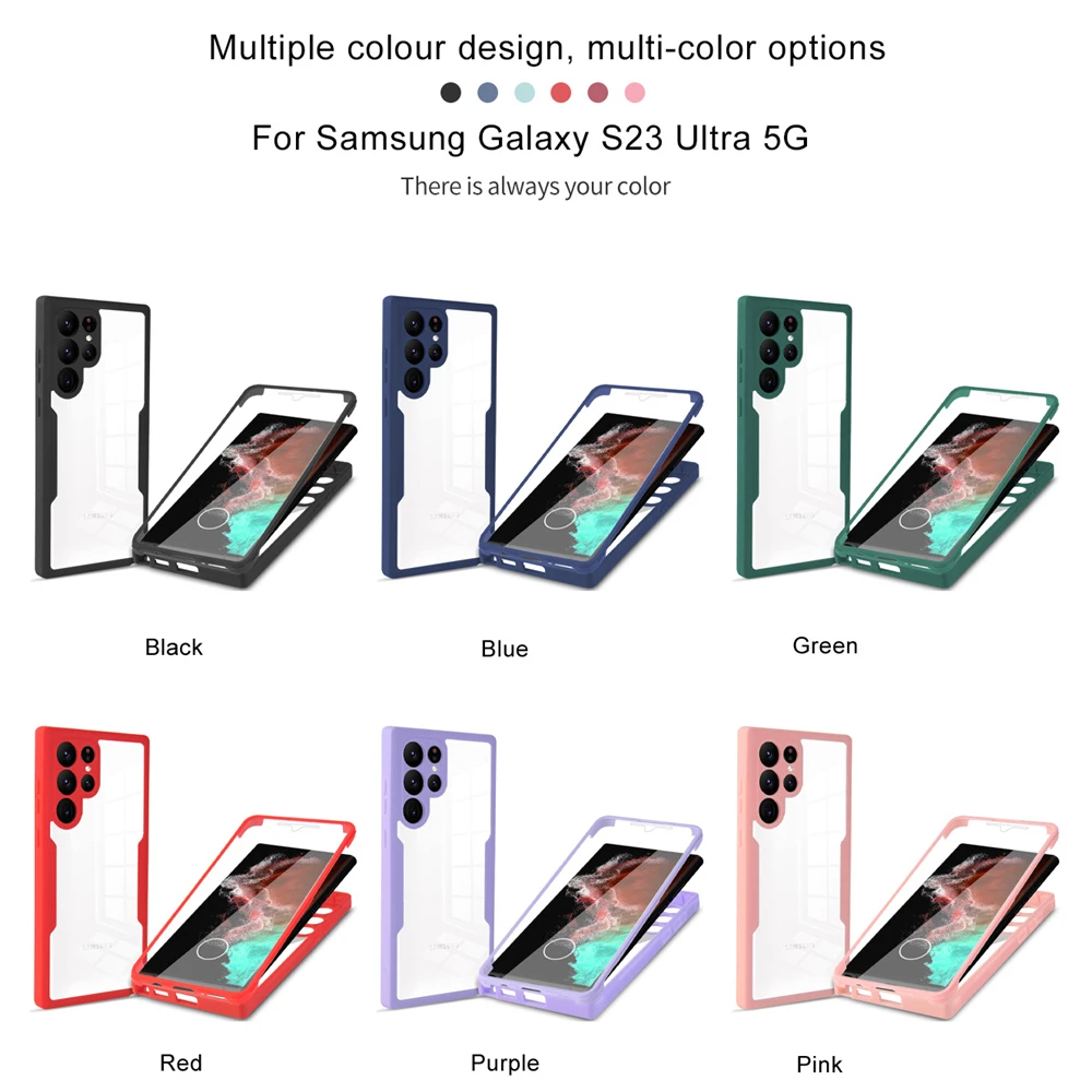 Full Body Clear Phone Case For Samsung Galaxy Series Soft Cover_voghion.com