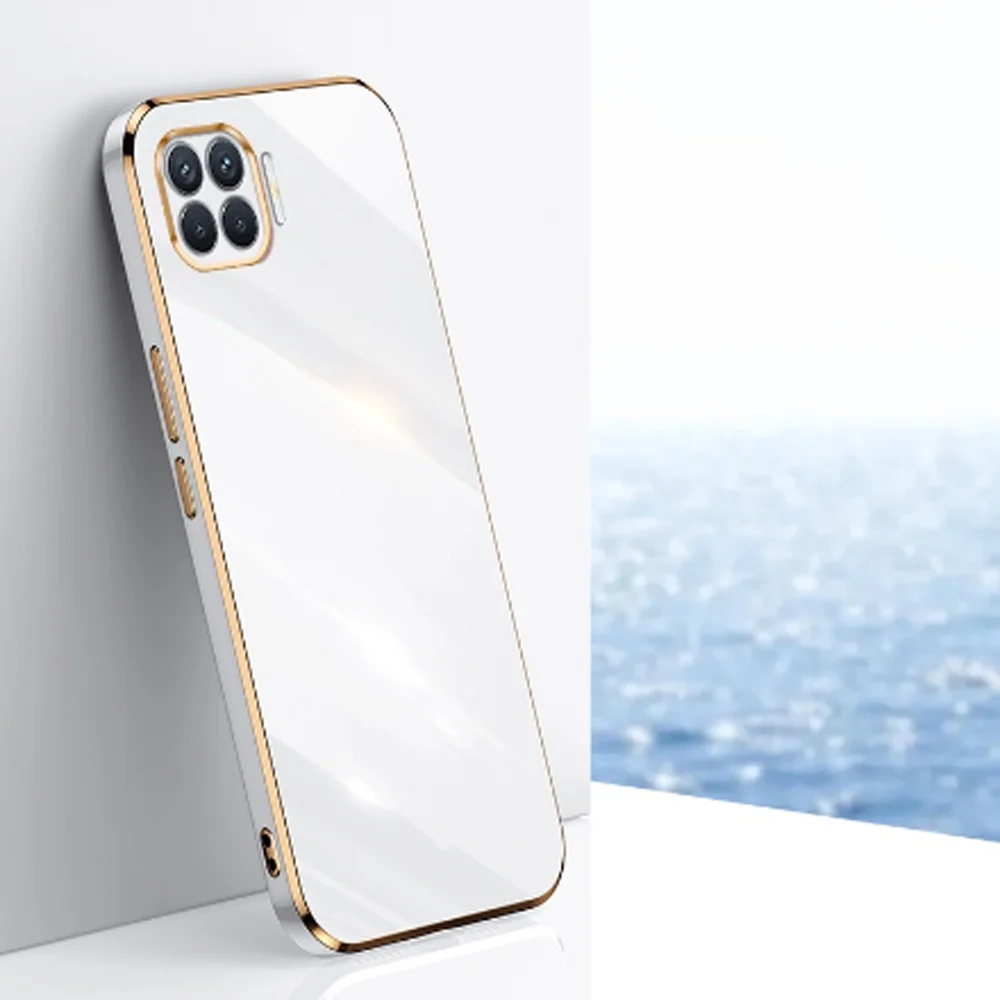 Elegant Silicone Plating Luxury Phone Case with Square Design