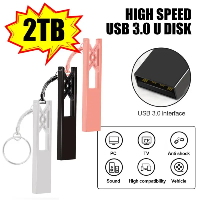 2Tb Pendrive 1Tb Memory Stick Metal Usb 3.0 Flash Drive Con Chiavetta Gratuita Pen Drive 128Gb U Stick Per Tablet Pc Steam Deck