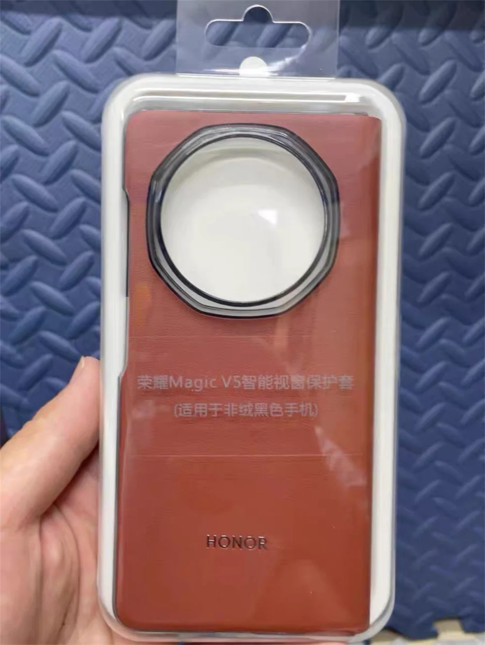 حافظة جلدية أصلية ذكية شفافة للنافذة لهاتف Honor M...