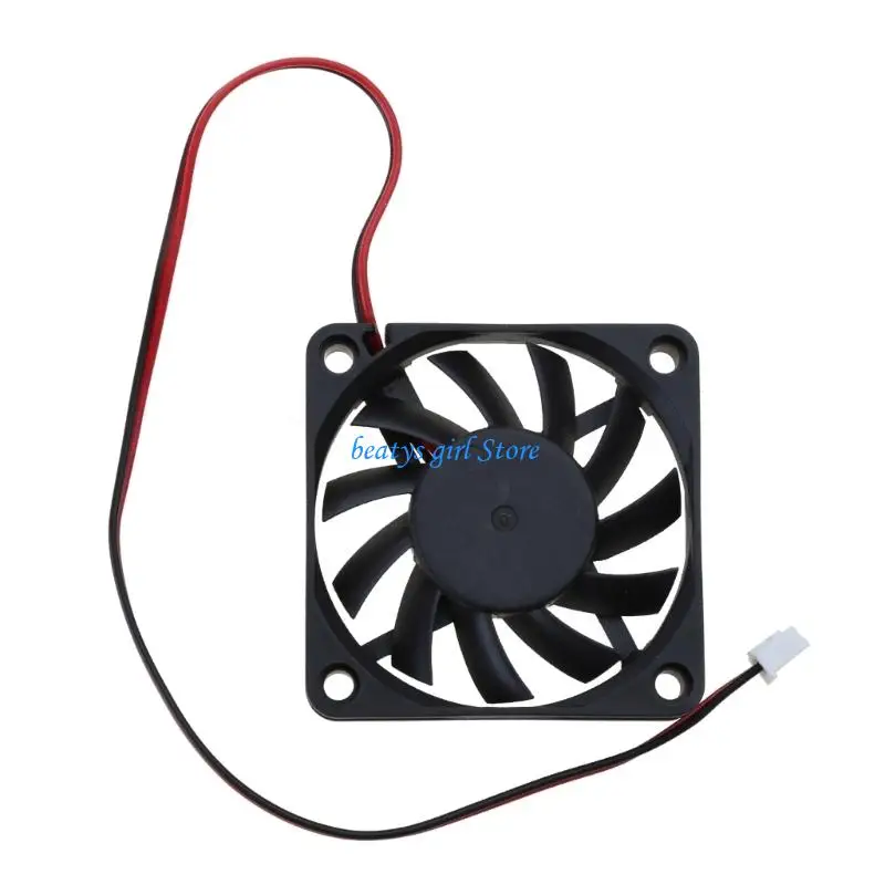 C7AB 12V 2핀 60x60x10mm 컴퓨터 CPU 시스템 슬리브 베어링 냉각 팬 60