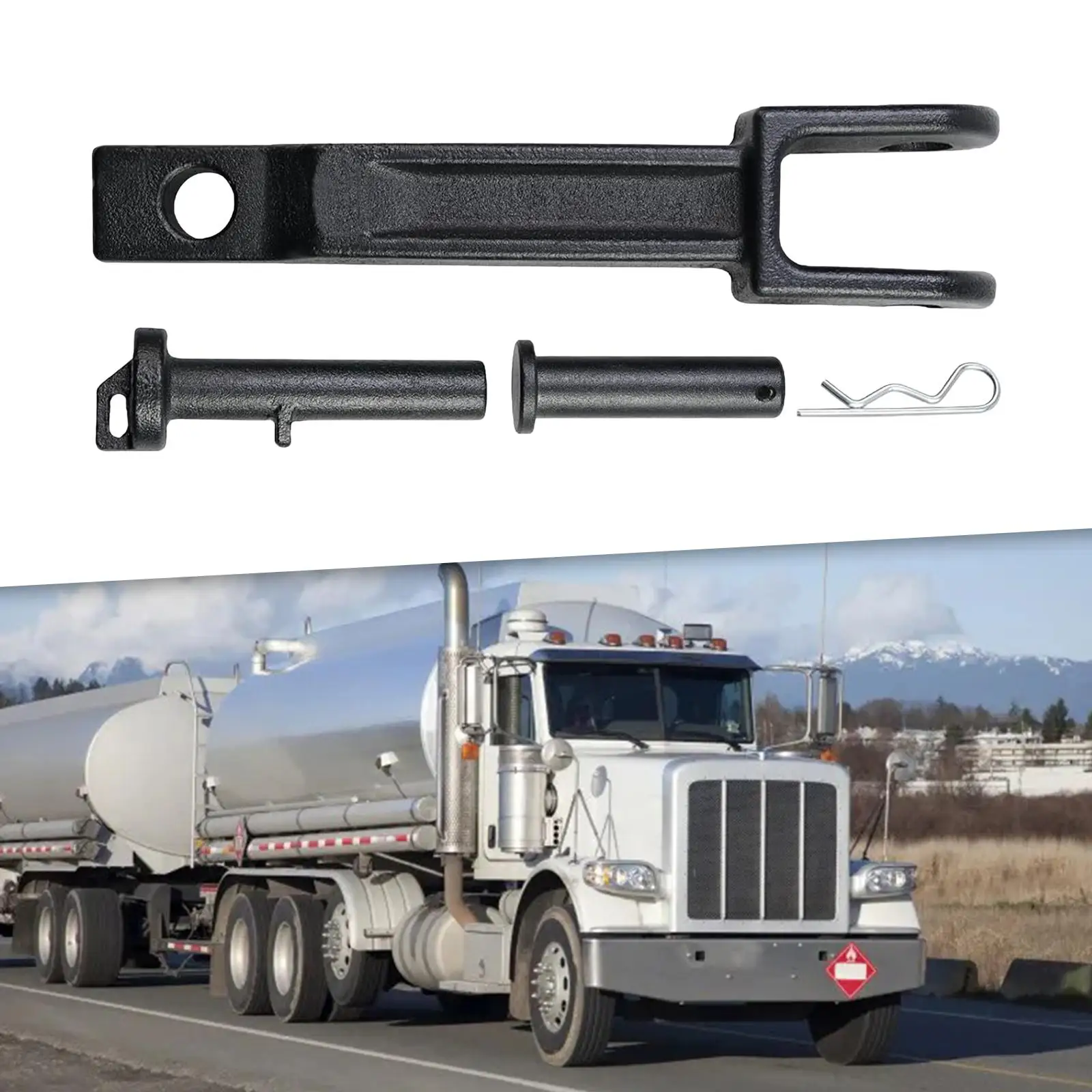 

A20-6014 Single Tow Hook Accessories for Kenworth T2000 W900 W900 Black