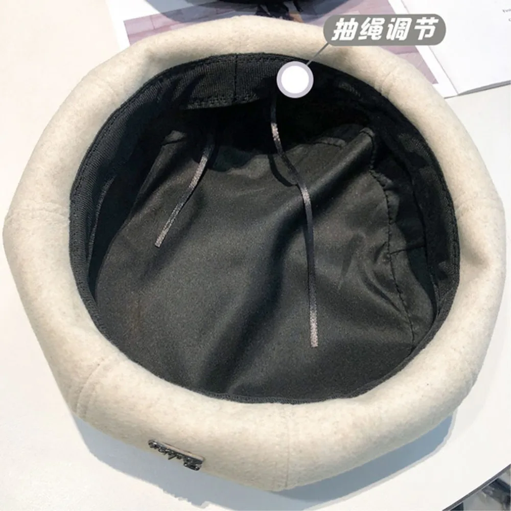 Beret Women's Autumn and Winter Octagonal Painter Hat Casual Versatile Newspaper Boy Hat Retro British Hat